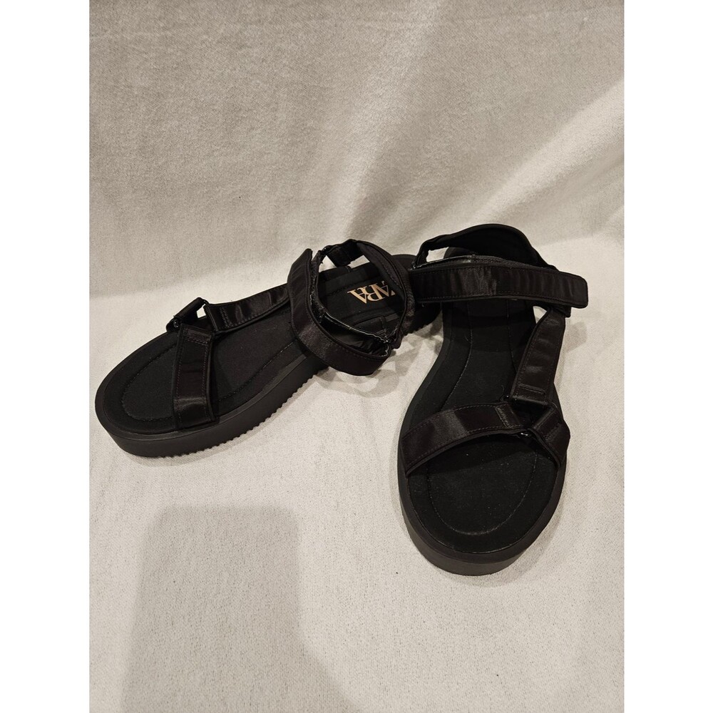 Zara Black Sport Sandals with Adjustable Straps US 10 - Picture 4 of 4